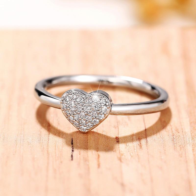 Huitan Ослепительные кольца в форме сердца для женщин, свадебные аксессуары, цветные высококачественные кольца для любви, необычный подарок на годовщину, модные ювелирные изделия