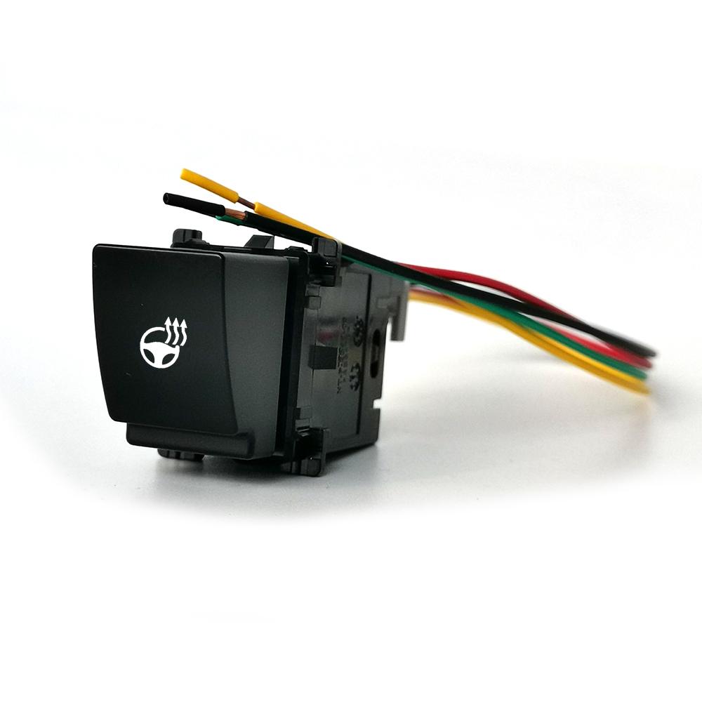 1 PC Car Small Bevel Turn on Orange / Turn Off Red LED Front Rear Fog Switch Button with Wire for Subaru Forester (SK) 2019-2024
