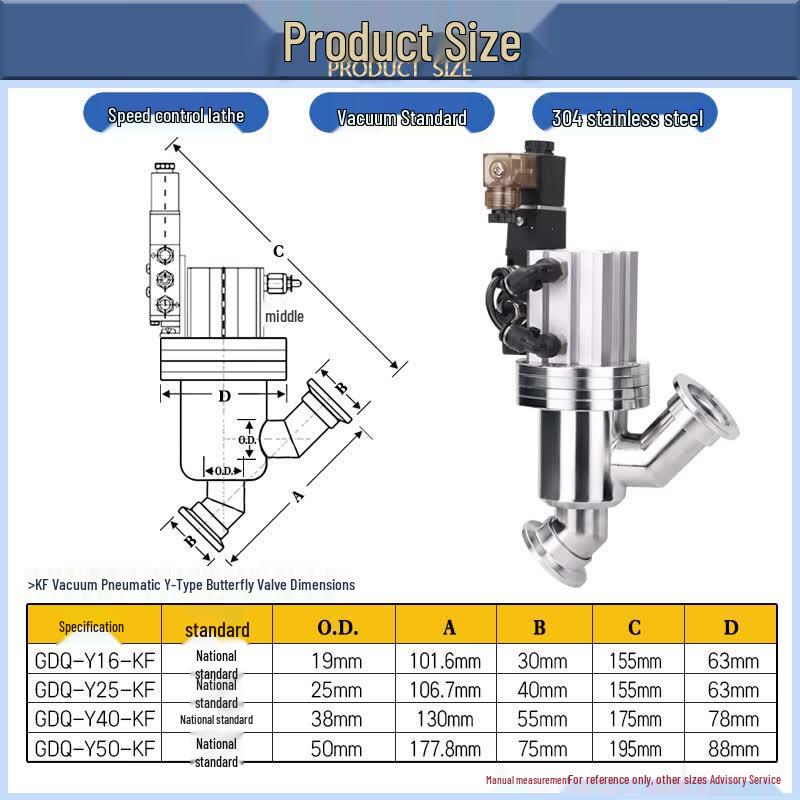 Diannan Stainless Steel Pneumatic High Vacuum Gate Valve
