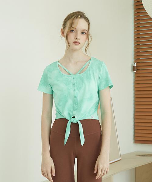 REINAMORA V-Strap Neck Knot Short Cover Biscay Green