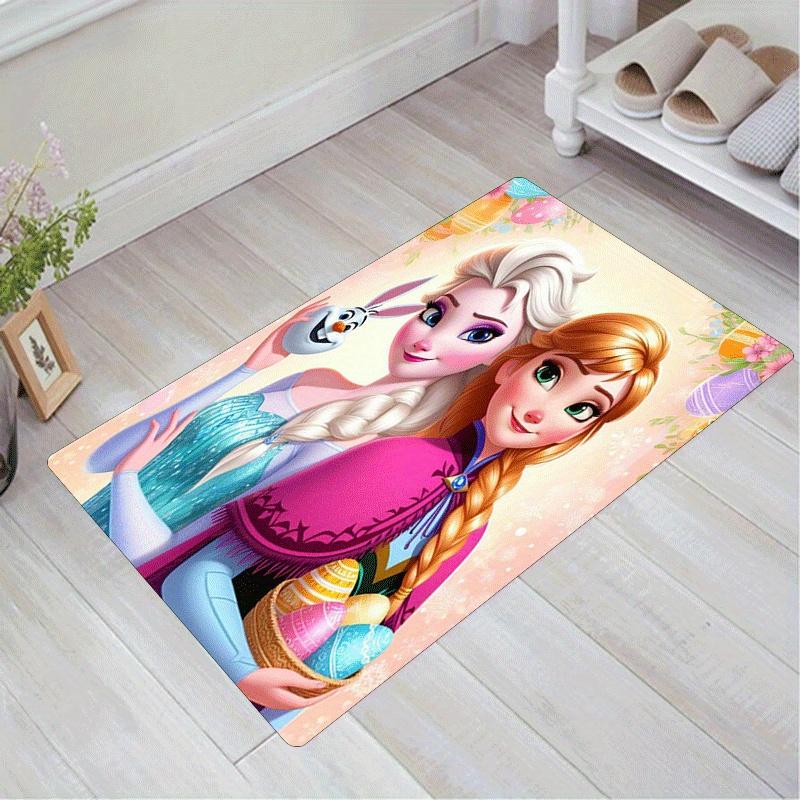 1pc Frozen Pattern Area Rug Soft Flannel Floor Mat for Living Room,Office,Bedroom and Carpet