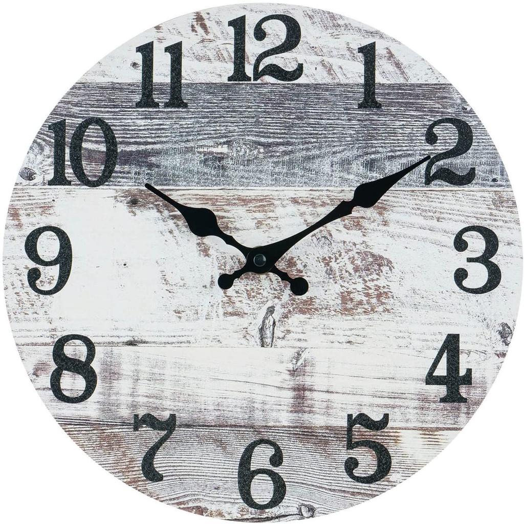 10-дюймовые бесшумные декоративные деревянные настенные часы для гостиной и спальни