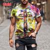 Summer Fashion Mens T-shirt Black and White Jesus 3D Print Unisex Casual T-shirt Kids Tops Mans Tops