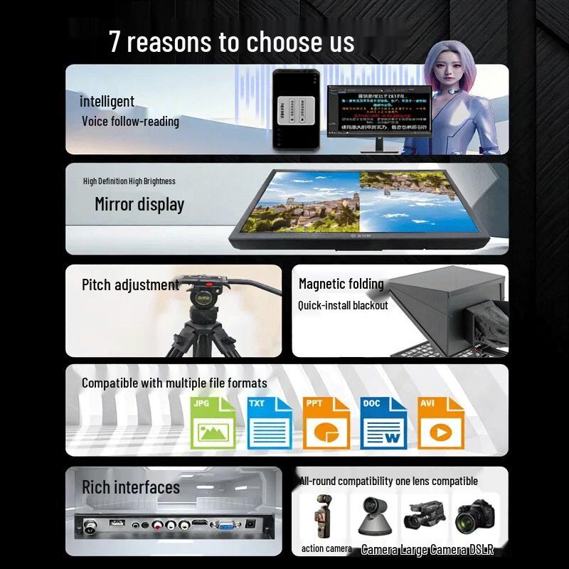 Jia Shi Ying Js-s20 Professional Teleprompter Kit