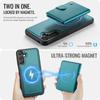 For Samsung Galaxy A35 5G Case JEEHOOD J09 RFID Blocking Card Holder Leather Back Phone Cover Magnetic Case