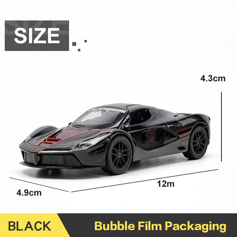 1/46 Модель автомобиля из сплава Симуляция LaFerrari Гоночный Суперкар 3 Двери Открываются Машинка на Пул-бэке Украшения Коллекция Игрушки Для Подарка