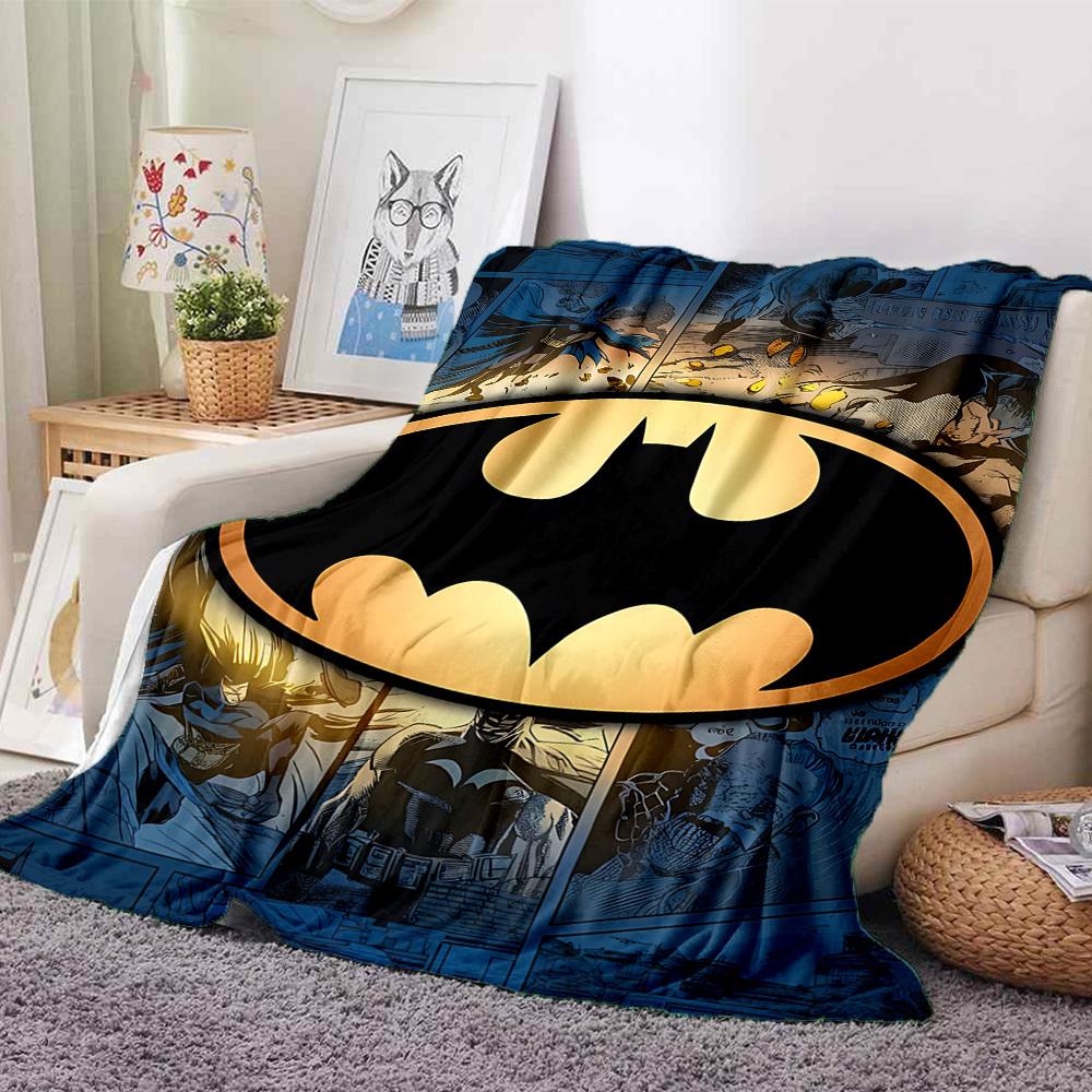 1pc batman, superhero Blanket Lightweight Flannel Throw For Sofa, Bed, Travel, Livingroom, Office, Couch, Chair, And Bed