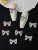 Silver Bow Nail Charms 10pcs 3D Alloy DIY Nail Gems Nail Supplies 2025 Gift For Girls