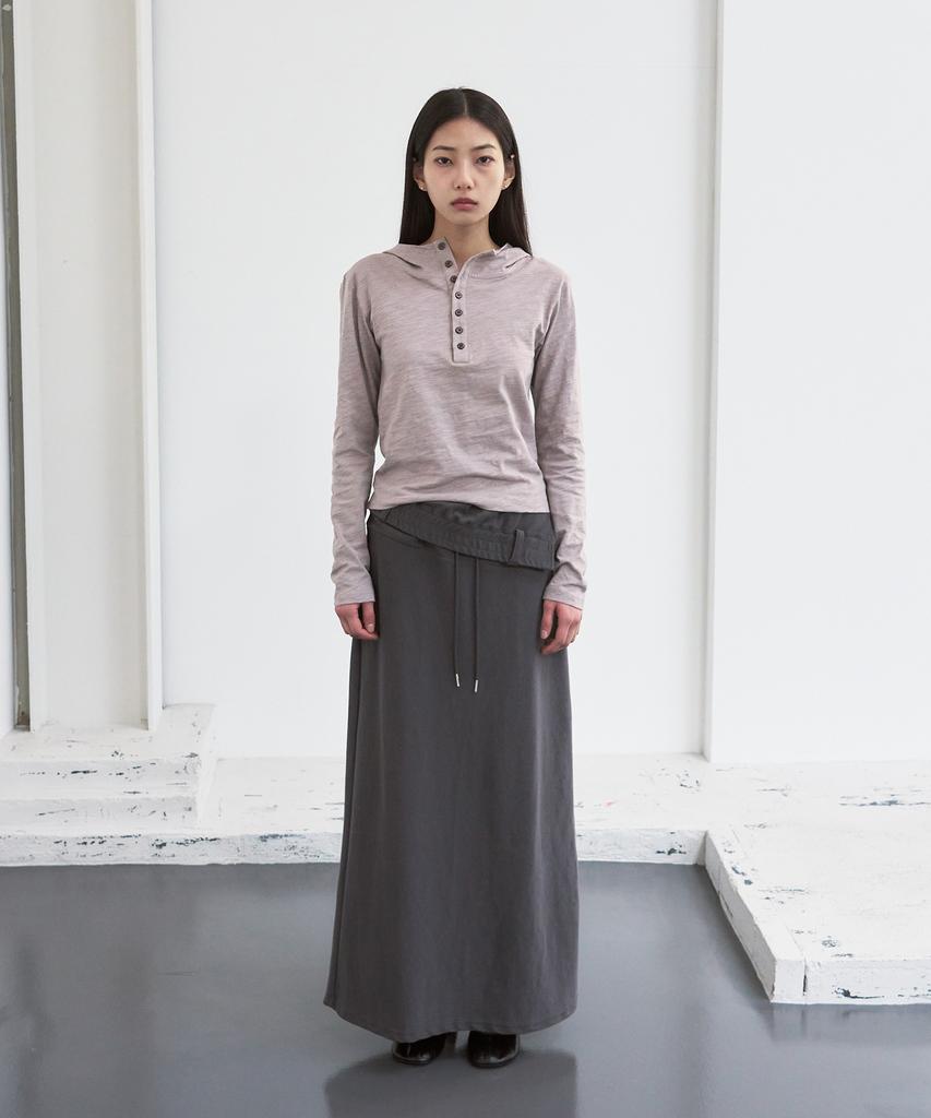 SIS A Slub Button Hoodie [Ash Gray]