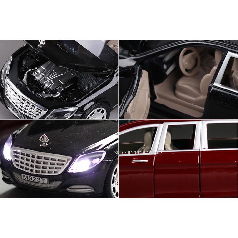 1:Масштаб 1:24 S600 62S Мини Модель Игрушечные Машинки Сплав Литье под Давлением Двери Открываются Звук Свет Оттянуть Назад Резиновые Колеса Машинки Игрушки Подарки для Детей
