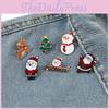 Cute Cartoon Christmas Brooch Creative And Personalized Santa Claus Snowman Christmas Tree Badge Commemorative Gift Accessory