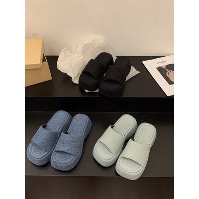 Платформа интернет-знаменитости тапочки туфельки феи 2025 новый летний модный наряд сандалии каблук высота каблука сандалии на платформе