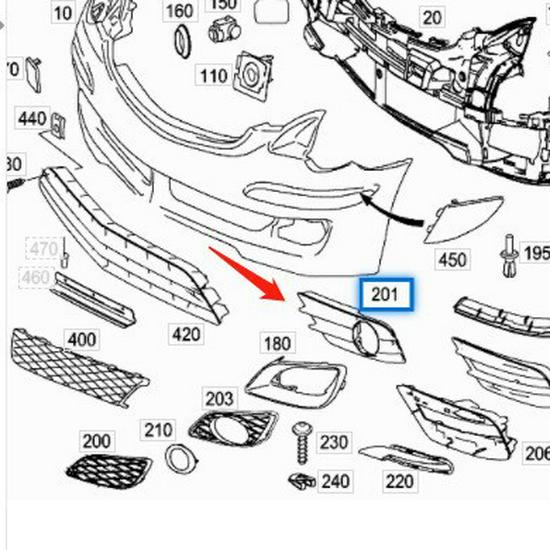 Mercedes-Benz W251/R350 Fog Light Frame Grille Accessory