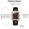 Watch Square Leather Seiko Watch Quartz Watch Leather Strap Rectangular Dial Watch Roman Numerals Cool Business Daily Black Men's Waterproof Men's