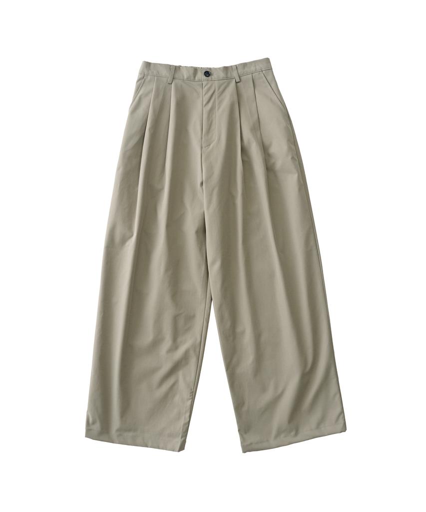 ANALOG MOOD Cotton Pintuck Banding Slacks (Khaki)