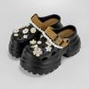 Сандалии с толстой подошвой для женщин, черные, белые, модные, для улицы, роскошные, с бриллиантами, сандалии для сада своими руками, сабо, водная обувь