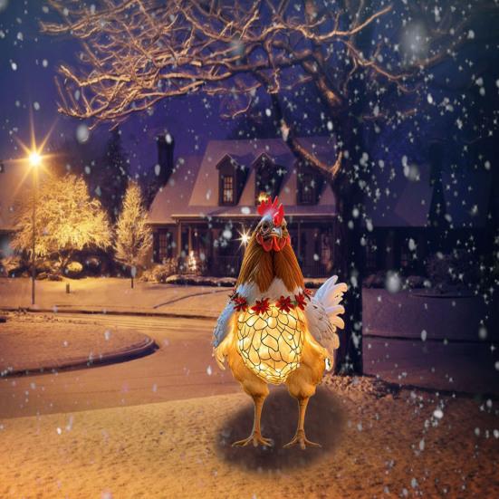 Рождественская цыпочка для сада, стойкая к погодным условиям, прочная акриловая, для улицы, патио, двора, газона, рождественская курица, пчела
