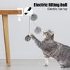 Hanging Automatic Cat Teasing Toy Interactive Electronic Fluffy Ball Toy with Auto-Moving Lifting for Indoor Cats