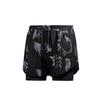 Li-Ning Full Print Fake Two-Piece Comfortable Swim Trunks Men Swimwear Black Brown LSKU853-A