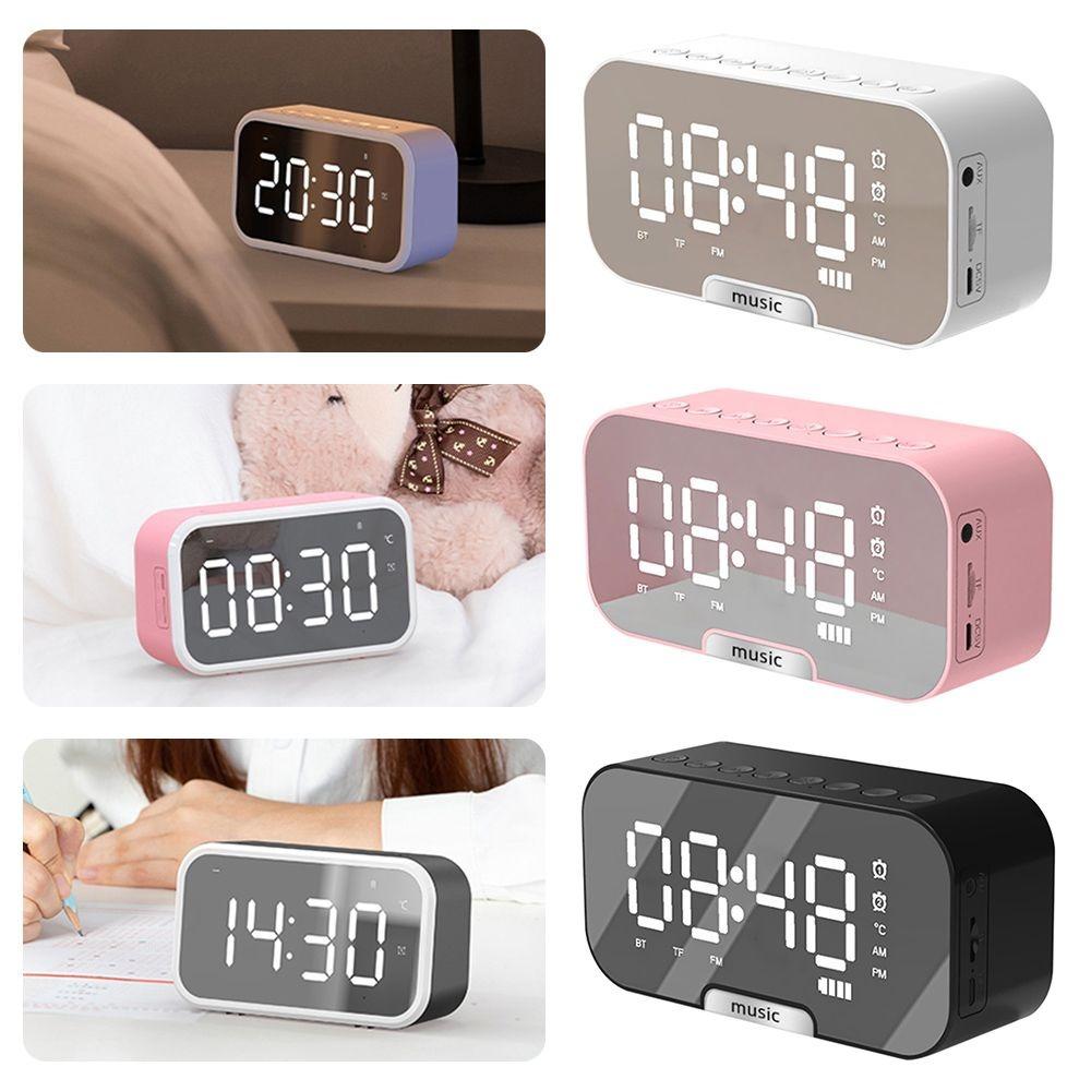 Bluetooth Alarm Clock Large LED Screen Display Calendar Timer Bluetooth Speaker  Home Decoration