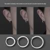 925 Silver Minimalist Circle Hoop Earrings & Ear Cuffs for Men & Women