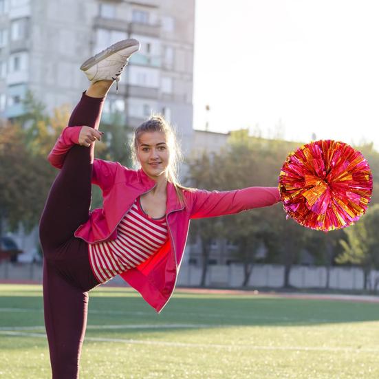 Букет из металлической фольги, ручные цветы для детей, подростков, спортивная команда, игра с мячом, растяжки для болельщиков, помпоны