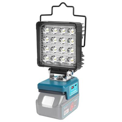 Cootikieli Аккумуляторный рабочий фонарь Makita, совместимый с 14,4 В/18 В, перезаряжаемый светодиодный, 48 Вт, 5800 лм, сверхъяркий, 3 режима освещения, USB-зарядка, Type-C