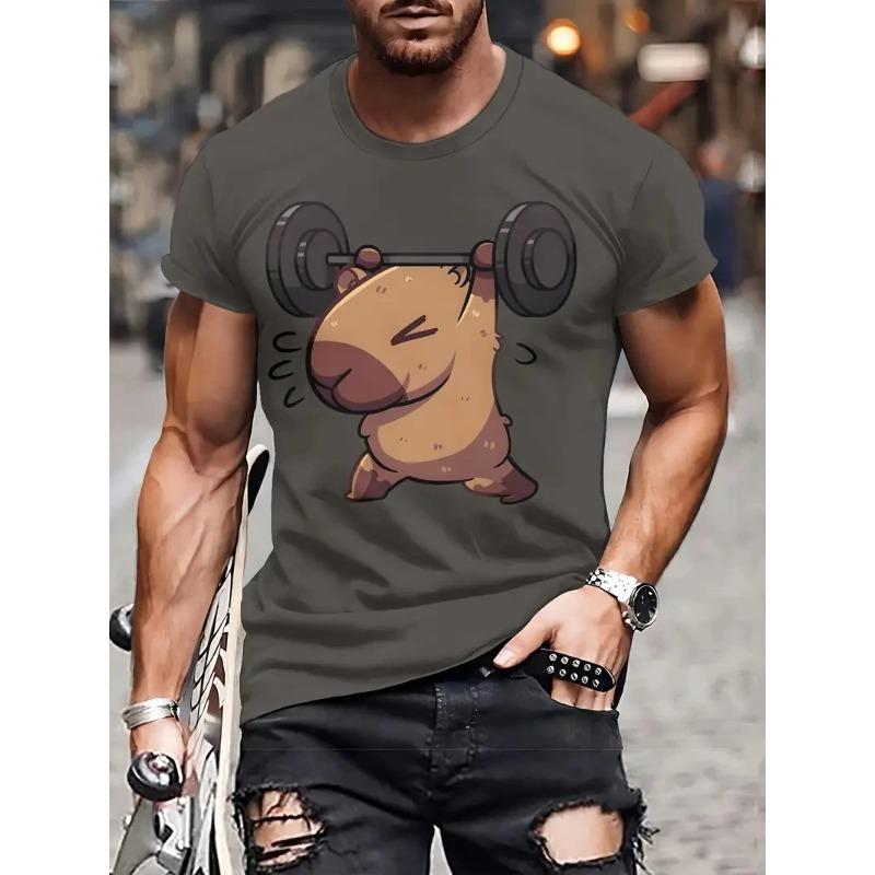 3D Print Funny Capybara Graphic T-Shirt Men Women Cute Animal T-Shirts Summer Casual Fashion Loose Comfortable Casual Short Sleeve T-shirt