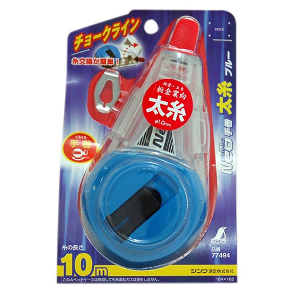 Shinwa Sokutei Handy Chalk Line Neo ручная намотка толстая нить синяя 77494