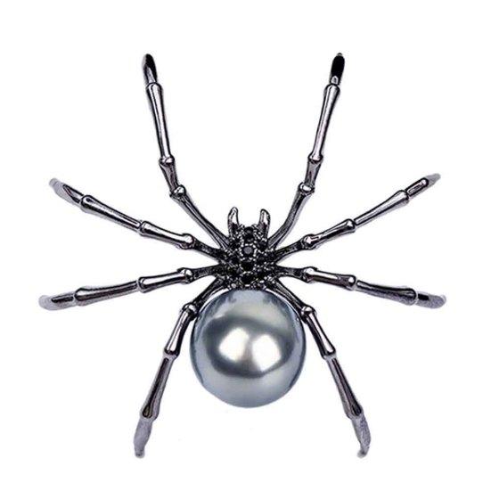 T&T Fashion Women Rhinestone Faux Pearl Spider Brooch Pin Corsage Lapel Jewelry Gift