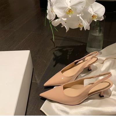 Темпераментный студийный маленький острый носок мелкий вырез пустой элегантный два варианта носки туфли-лодочки на высоком каблуке-рюмочке женские весенние