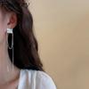 Prevent Allergy Silver Color Earrings for Women New Trendy Elegant Unique Asymmetric Tassel Birthday Party Jewelry