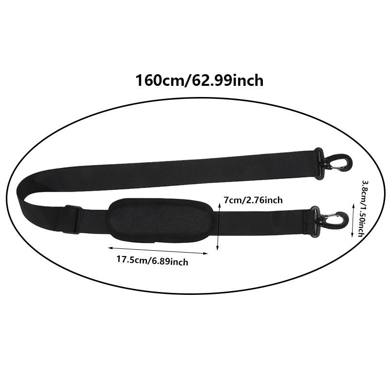 Ремешок для компьютерной сумки нейлоновый для мужской сумки, портфеля, через плечо, регулируемые длинные ремни, черный