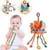 Baby Montessori Sensory Development Educational Toys Pull String Finger Grasp Training Early Learning Toy Teething BPA Free 1-3Y