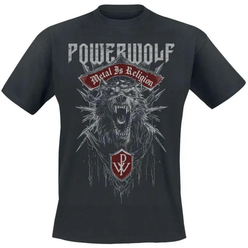 Летняя хлопковая футболка с графикой Powerwolf, унисекс, с коротким рукавом, модный бренд, роскошные повседневные ретро-топы