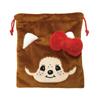 K-Company Monchhichi x Hello Kitty Face Drawstring MKT-FKC H20.5 x W18 x D3cm