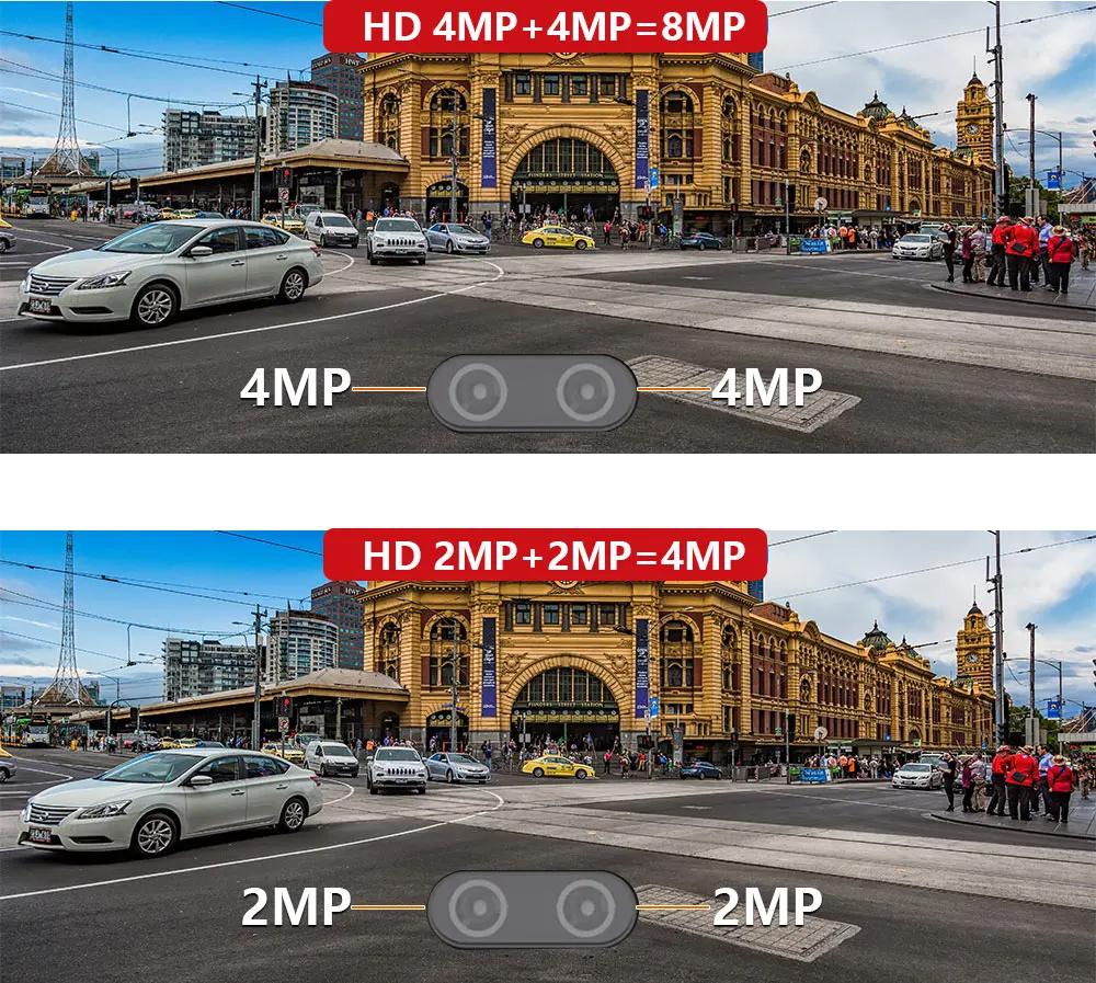 4K 8MP двойной объектив Wi-Fi солнечная камера уличная 10-кратный оптический зум двусторонняя аудио цветная камера ночного видения со встроенным аккумулятором камера безопасности