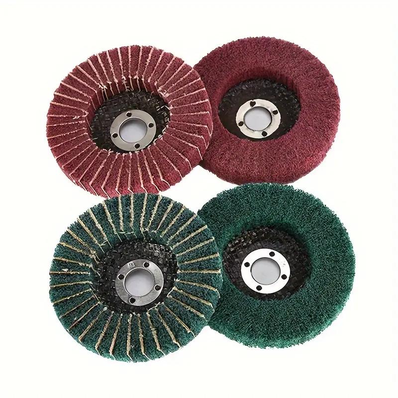 4Pcs nylon fiber flip metal polishing wheel for burring and rust removal on complex surfaces and welds