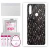 apgo Protective Skin Sticker for the Back Compatible with Oppo A8, Wrap Film, Foil, Vinyl - Pattern Carbon Black Pixel