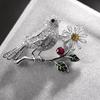 Blucome Quality Cute Animal Bird Pins Women's Brooch for Coat Suit Hijab New Year Gifts