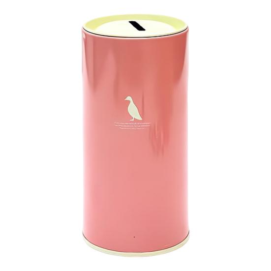 Металлическая копилка большой емкости с рисунком животных, детский цилиндрический сберегательный банк, инструмент для финансового управления