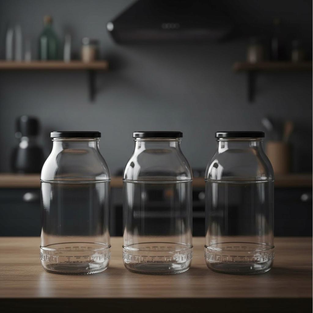 6X Glass Jar 2L Jar For Preservations, Liqueurs, Honey