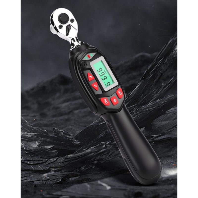 Набор динамометрических ключей 32 шт./компл. с цифровым дисплеем и различными битами для обслуживания мотоциклов, квадрат 1/4 дюйма