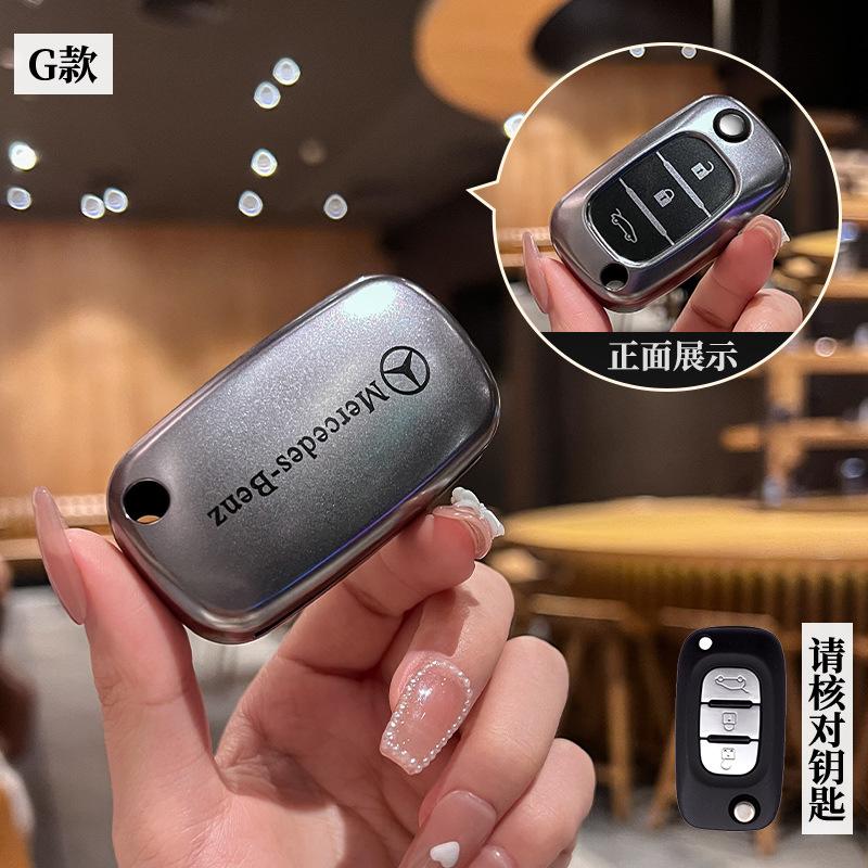 KMLC1 TPU Car Key Shell Case Cover For Mercedes Benz Smart Fortwo 453 Forfour 2015 2016 2017 CWTWB1G767 TWB1G767 Keychain Accessories