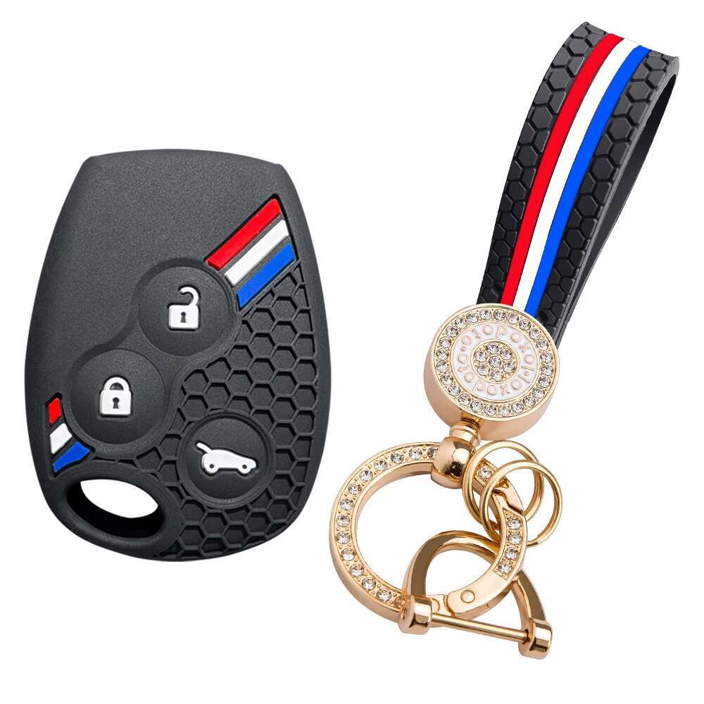 Силиконовый чехол для автомобильного ключа для Renault Trafic Clio Duster Logan Dacia Logan Duster Sandero Для Nissan Terrano Almera Колпачки на кнопки Оболочка