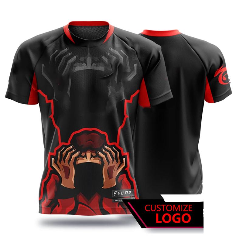 Летняя футболка с принтом 3D Game Wear Мужская быстросохнущая Esports с коротким рукавом Модные футболки для мальчиков Большие топы для фитнеса
