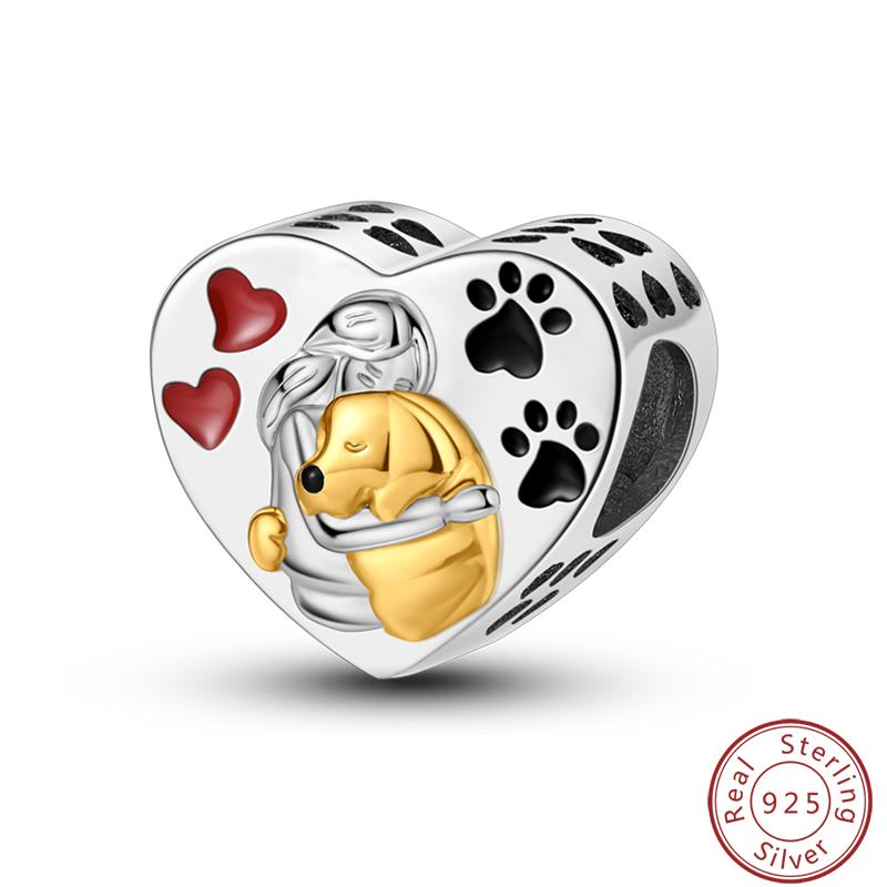 Милая серия «Кошка и собака» Медные шармы «Луна», «Бабочка», «Отпечаток лапы» 3 мм Сделай сам Изготовление изящных ювелирных изделий Подарки