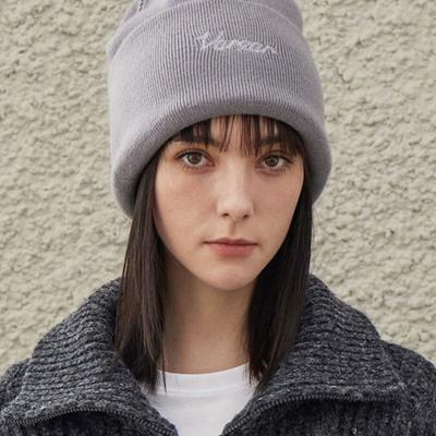 VARZAR Шапка-бини с логотипом Chain, серая