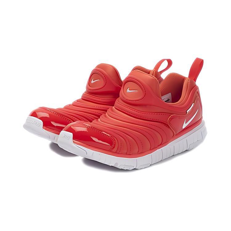 Nike Dynamo Free Противоскользящая Амортизация Детская Повседневная Обувь Бело-Оранжевая Для Детей Возрастом 3 7 Лет 343738-803