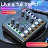 Podcast Microphone Sound Card Mixer Sound Board with Voice Changer Podcast Equipment Condenser Microphone for Phone/PC